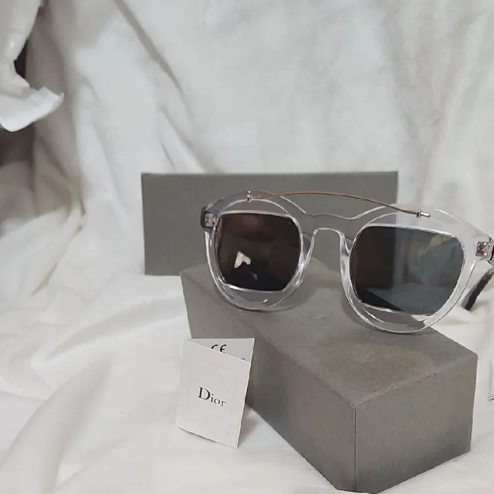 Dior Mania1 Sunglasses with Clear and Gold Frame